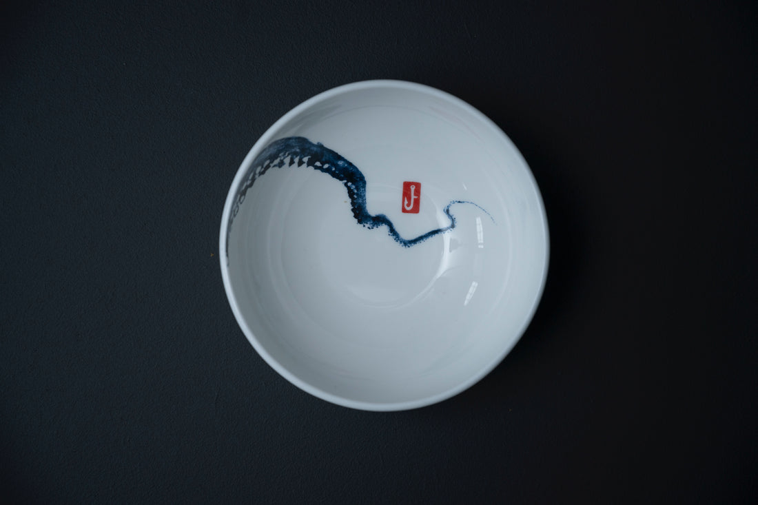 one tentacle blue 6” bowl