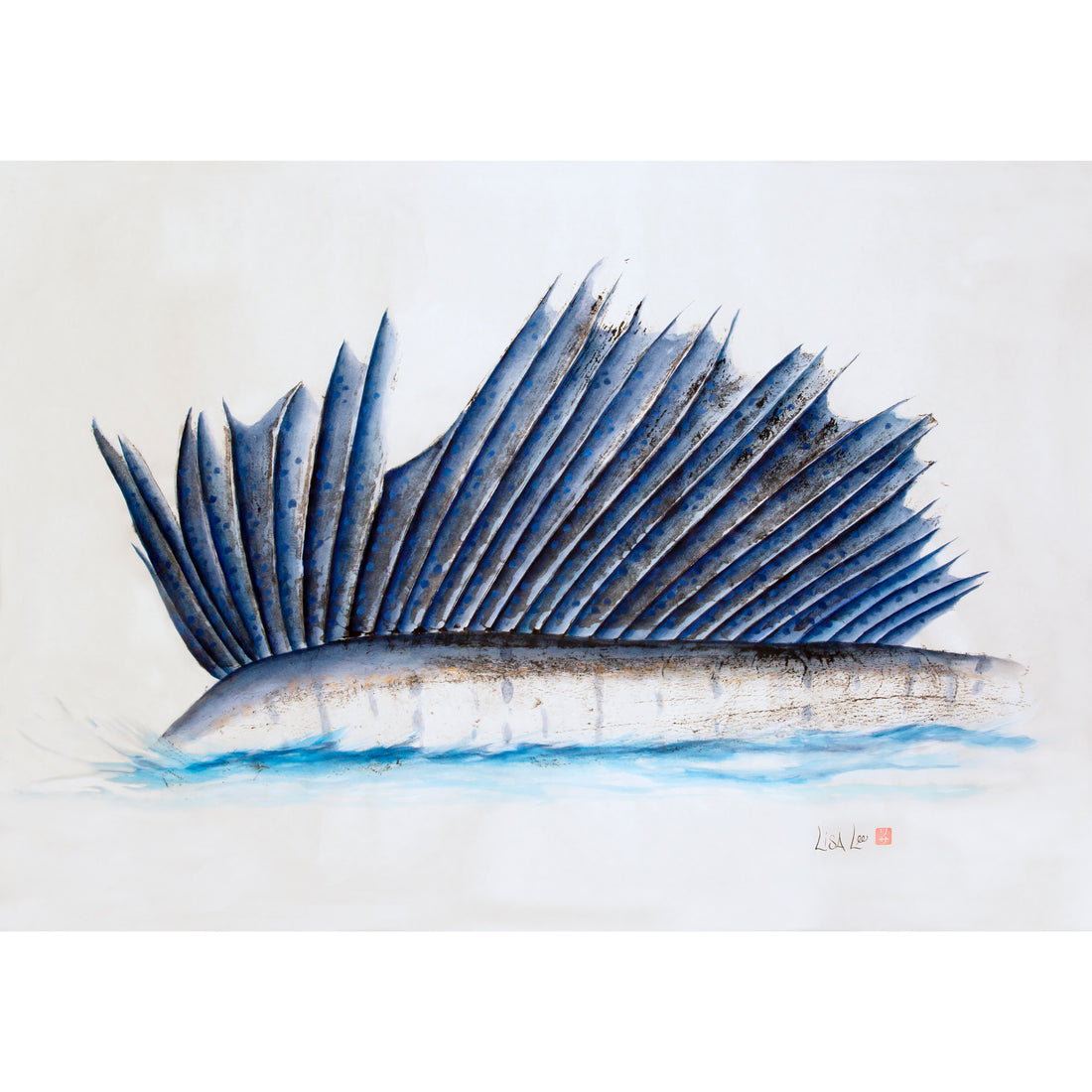 Sailfish Dorsal fin with water splash