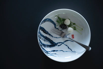 multi tentacle blue 8.5&quot; bowl